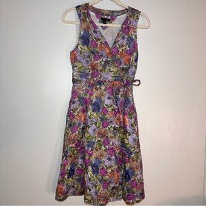 Tommy Hilfiger Vibrant Floral Sleeveless 39in length Midi Dress